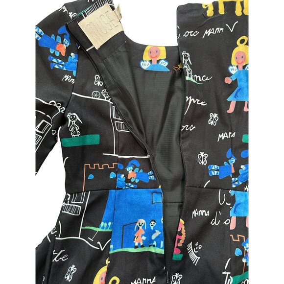 School Print Illustraded Midi Dress XS - Picture 4 of 8